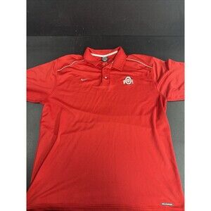 Vintage Nike Men’s XL Ohio State Polo Nike Sphere Dry Red
